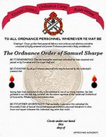  The Ordnance Order of Samuel Sharpe Award 